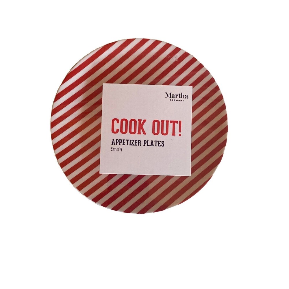Martha Stewart‎ Collection Cook Out! Melamine Appetizer Plates Set Of 4